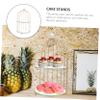 Alipis Decorative Birdcage Cake Stand Elegant Double Dessert Display Tray for Weddings Parties Events Cupcake Holder for Stylish Table Centerpieces Random Style view 4