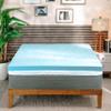 Clara Clark Mattress Topper, 4 Inch Memory Foam Topper, Gel Infused Memory Foam Mattress Topper, Ventilated Design Mattress Pad, Twin XL view 1