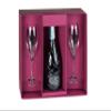 Barski Champagne - Flute Glass - Set of 2 Toasting Champagne Flute Glasses - Gift Boxed - with Empty Space in the Center to Fit Your Own Bottle of Wine - Flutes are 11 oz. - Made In Europe view 1