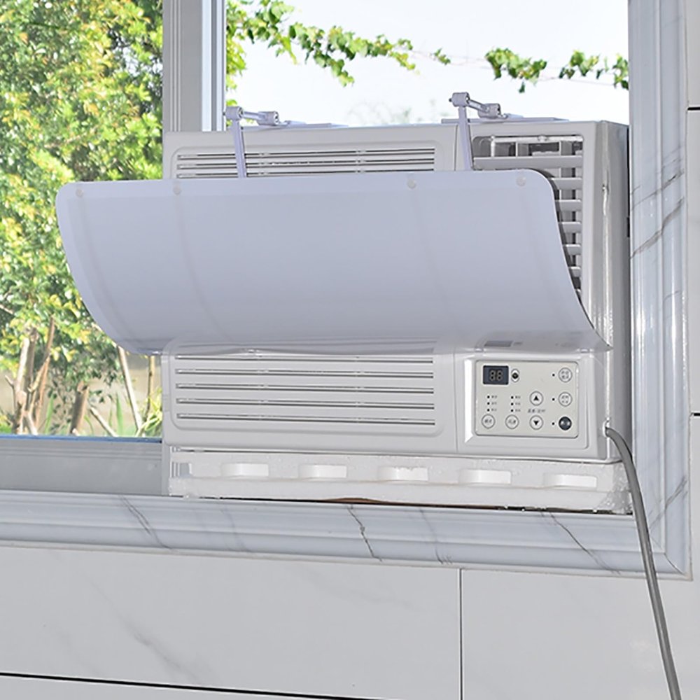 WXXSHGDW Window Air Conditioner Deflector, Air Conditioner Vent Deflector for Window Units, Anti-Condensation Prevent Direct Blowing Could be Cut Freely Available in Winter and Summer