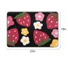 Anybar Black Bathroom Rugs Cute Strawberry Flower Bath Mat Bathroom Accessories, Funny Colorful Non Slip Floor Bath Rug Machine Washable Bathmat Soft Microfiber Carpet for Shower, Bathtub (18x25 inch) view 2