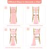16 Pieces Chair Sashes with Ribbons 8ft Long Blush Soft Fabric Drapes for Wedding Church Chair Aisle Decorations view 3