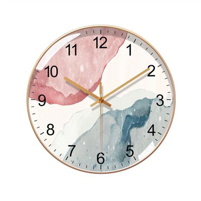 HASMI Wall Clock 10inch/12inch/14inch Light Luxury Modern Round Wall Clock Silent Wall Clock Interior Decoration Clock for Bedroom/Living Room (Size : 12inch)