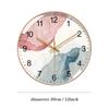 HASMI Wall Clock 10inch/12inch/14inch Light Luxury Modern Round Wall Clock Silent Wall Clock Interior Decoration Clock for Bedroom/Living Room (Size : 12inch) view 2