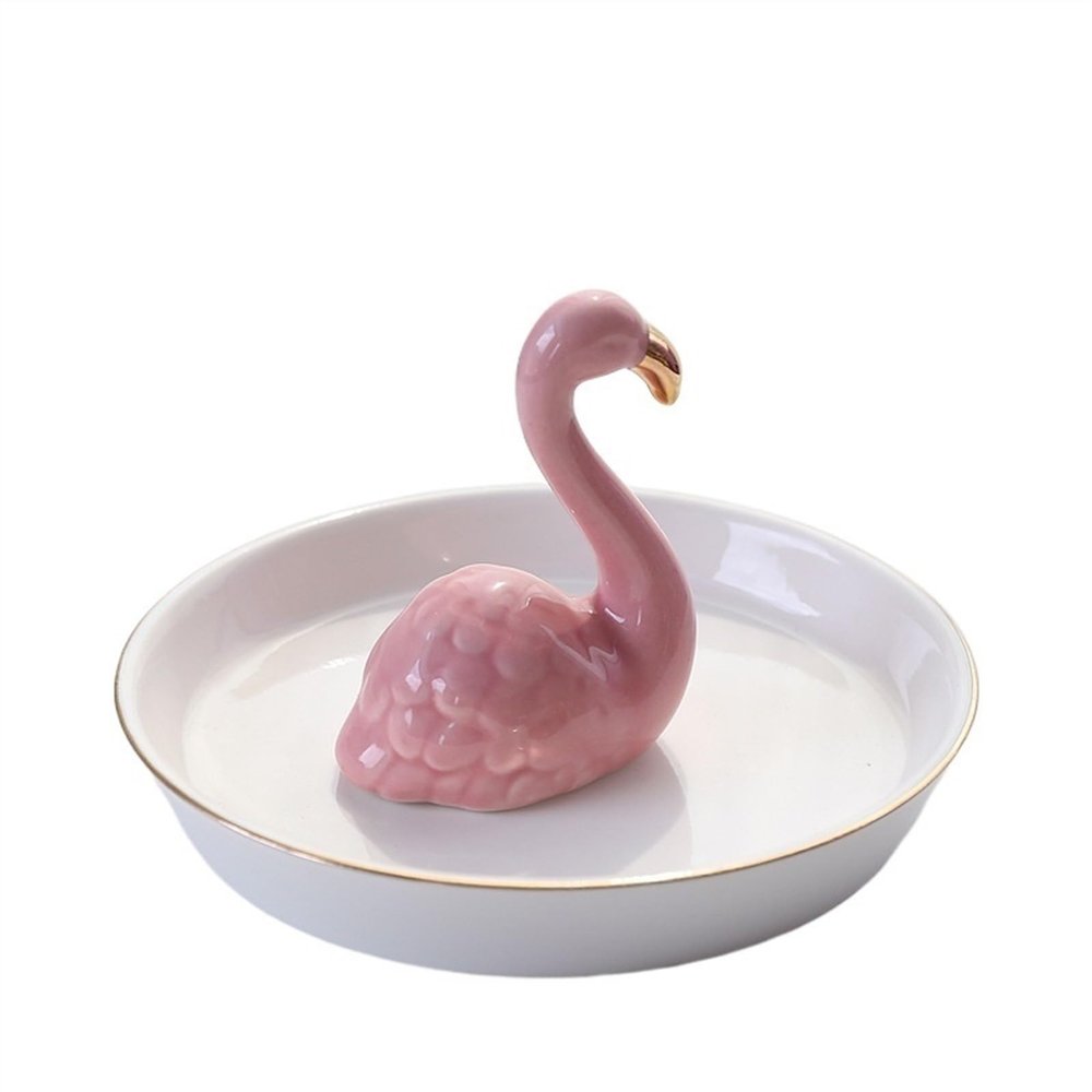 LUNCHS Cactus Ring Holder Trinket Dish Decorative Ring Dish for Wedding Gifts, Birthday Gifts Store Bracelets, Rings and Other Jewelry Jewelry Dish(Size:Flamingo)