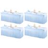 4 Packs Baby Blue Table Clothes for 6 Foot Rectangle Tables, One-Piece Wrinkle Resistant Stretch Spandex Table Covers with Skirt for Event Banquet Wedding Birthday Party view 1
