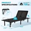 OFLILAK Split King Size Adjustable Bed Base/Bed Frame with Motorized Head and Foot Incline, Zero-Gravity, Wireless Remote(Only Base), Noise Free, Easy Assembly, Metal Platform Bed, Black view 2