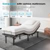 OFLILAK Split King Size Adjustable Bed Base/Bed Frame with Motorized Head and Foot Incline, Zero-Gravity, Wireless Remote(Only Base), Noise Free, Easy Assembly, Metal Platform Bed, Black view 3