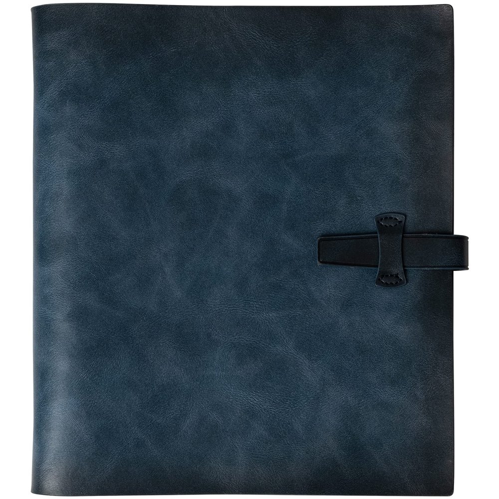 Photo Album 4x6 200 Photos,Genuine Leather Photo Albums with Writing Space with 30 Writing Paper,Travel Family Wedding Kids Graduation Ultrasound Baby Picture Album Scrapbook Photo AlbumBlue