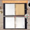 Photo Album 4x6 200 Photos,Genuine Leather Photo Albums with Writing Space with 30 Writing Paper,Travel Family Wedding Kids Graduation Ultrasound Baby Picture Album Scrapbook Photo AlbumBlue view 4