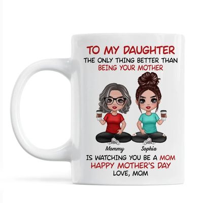 Customized To My Daughter Son Coffee Mug The Only Thing Better Than Being Your Mother Mug Custom Gifts For Dad Granpa Mama Mother Mom Grandma From Daughter Son on Mother's Day Father's Day (6)