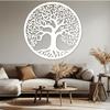 XXQ Tree of Life Metal Wall Art, 19-Inch Family Tree Wall Decor Sculpture for Indoor and Outdoor Use Available in Black White Silver and Gold (Black, 35" x 35" / 90 x 90cm) view 4