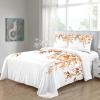 KQZVCU Flower Leaf Queen Size Bedding Set White Comforter Cover Bedding Quilt King Size Duvet Cover for Bedroom Decor 220x240cm /80x80cmx2 view 3