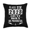 Steffeine Vintage Back To School Class Of 2028 Count Down Graduation 28 Freshman First Day Throw Pillow, 18x18, CS0D0CSQEWAUS_18X18 view 1