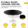 SEVENBABU Round Table Cover for 36"-44" Tables Waterproof Round Tablecloth 44 Inch Fitted Picnic Table Covers Minimalistic Gradient Black Grey Table Cloth Round Cover for Indoor Outdoor Picnic Party view 2