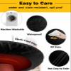 SEVENBABU Round Table Cover for 36"-44" Tables Waterproof Round Tablecloth 44 Inch Fitted Picnic Table Covers Minimalistic Gradient Black Grey Table Cloth Round Cover for Indoor Outdoor Picnic Party view 3