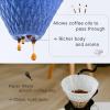 Wablade ekubo one drip Ceramic Coffee Filter Pour Over Cone Dripper, Paperless Permanent Reusable Manual Brewer, No Paper Filter, Fuller Flavor Rich Aroma, 12 Cup, Made in Japan (Pink) view 4