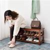 ELEFOCUS Entryway Shoe Bench Storage Bench End of Bed Bench Storage Benches Entryway Shoe Cabinet Shoe Organizer Bench (Size:80 * 28.5 * 42 cm) view 2