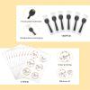 100 PCS Aluminium Foil Baking Cups, Mini Cake Pans with Lids and 100 PCS Spoons, 5 oz Disposable Baking Cups Foil Ramekins For Party Birthday Wedding Valentines (Gold) view 3