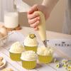 100 PCS Aluminium Foil Baking Cups, Mini Cake Pans with Lids and 100 PCS Spoons, 5 oz Disposable Baking Cups Foil Ramekins For Party Birthday Wedding Valentines (Gold) view 4