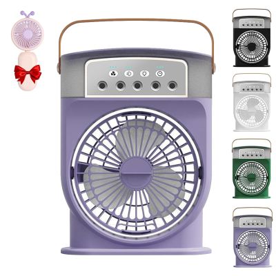 XLATD Polarlux Air Cooler,Polarlux Ice Fan,Polarlux Air Conditioner,Polarlux Portable Cooling Fan,Rechargeable Portable Mini Misting Fan Hat Blow Cold Air with 3 Wind Speeds (Purple,Plug in Model)