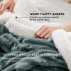 Bedsure Sherpa Blanket Queen Size for Bed - Super Soft, Cozy Fleece Thick Warm Blanket for Winter Christmas, GentleSoft Home Room Decor, Dark Green, 90x90 Inches view 3