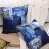 Alricc Navy Blue 20X20 Pillow Covers Set of 2, Gray White Abstract Art Aesthetic Square Accent Decorative Throw Pillow Covers, Soft Throw Pillows for Couch Sofa Bedroom Living Room view 2
