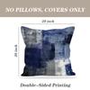 Alricc Navy Blue 20X20 Pillow Covers Set of 2, Gray White Abstract Art Aesthetic Square Accent Decorative Throw Pillow Covers, Soft Throw Pillows for Couch Sofa Bedroom Living Room view 4
