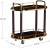 Bar Serving Cart for Hotel Luxury Restaurant, Drinks Trolley On Wheels Fully Assembled, Liquor Trolley | Serving Trolley For 5 Star Hotel And Club Bar Cart Drinks Serving Tea Trolley ( Color : Gold ) view 2