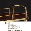 Bar Serving Cart for Hotel Luxury Restaurant, Drinks Trolley On Wheels Fully Assembled, Liquor Trolley | Serving Trolley For 5 Star Hotel And Club Bar Cart Drinks Serving Tea Trolley ( Color : Gold ) view 3