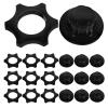 OSALADI 1 Set Fan Nut Cover Fan Parts Nut Replacement Floor Cover Replacement Part Accessories Black view 1