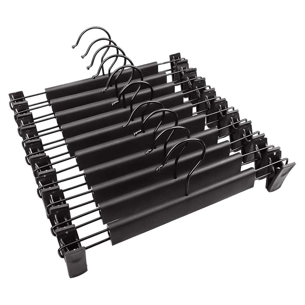UUNVTOSU Clothes Hangers Premium Clothes Hanging Hooks Set Strong Adjustable Clip Polished Swivel Black Hangers Household Hangers Wooden Coat Hangers/Metal Hanger/Plastic Hanger Racks
