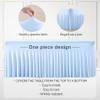 2 Packs Baby Blue Table Clothes for 4 Foot Rectangle Tables, One-Piece Wrinkle Resistant Stretch Spandex Table Covers with Skirt for Event Banquet Wedding Birthday Party view 2