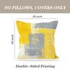Alricc Grey and Yellow 20X20 Pillow Covers Set of 2, Abstract Art Painting Aesthetic Square Accent Decorative Throw Pillow Covers, Soft Throw Pillows for Couch Sofa Bedroom view 4