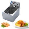 XARONF Deep Fat Fryer Stainless Steel Chip Fryer with Oil Basket, Window Lid Polished Stainless Steel Removable Immerse Heating Element with Temperature Control (Color : 13l) view 1
