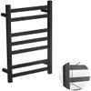 JUVELIO Bathroom Wall Heater Wall Mounted Electric Towel Rack, Hot Towel Warmer for Bath, Heated Drying Rack Matte Black, with Switch, The Best Choice for Your Bathroom Decoration,Hardwire Feito na view 1