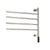 JUVELIO Heated Towel Rail, Digital Display Towel Warmer Swivel Radiator Towel Rail 80W Electric Towel Rail Timer Wall Mounted Electric Towel Radiator 4 Bar Bathroom Radiators 55 * 50 * 12Cm view 1