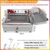 XARONF Electric Deep Fryer with Basket Stainless Steel 20 Liters Oil Fryer, Frying Timer & Light Indicator with Lid & Copper Draining Faucet, Kitchen, Fast Food, Restaurant (Color : Style3) view 3