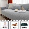 ZCXRYFL 1 2 3 4 Seater Sofa Covers for L/U Shaped Corner Sofas Leather/Wooden/Fabric Universal Non-Slip Sofa Slipcovers Polyester Blanket for Sofa Balcony Cat Scratch-Proof(Pillowcase30X50cm,Blue) view 2