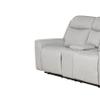 AC Pacific Amelia Upholstered Recliner Loveseat with Storage Console and Cup Holders, Living Room Furniture with Stylish, Comfortable, and Versatile Design for Modern Homes, White view 4