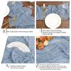 24 Pack Dusty Blue Table Runner 10Ft Cheesecloth Table Runner Rustic Gauze Table Runners Romantic Long Sheer Fabric Cheese Cloth Table Runners for Wedding Party Bridal Baby Shower view 4