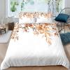 KQZVCU Flower Leaf Queen Size Bedding Set White Comforter Cover Bedding Quilt King Size Duvet Cover for Bedroom Decor 230x260cm /40x80cmx2 view 1