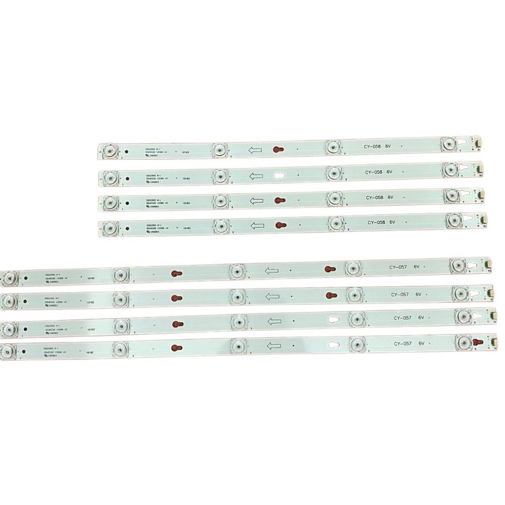 UFDIPLMY 8pcs LED Strip Compatible with TV U55C7006X1 55S401 55S403 4C-LB5504-HR 55UC6306 LED55D2900 U55P6006 GIC55LB125 GIC55LB124_LED3030F2.1D
