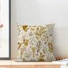 AEIOAE Summer Pillow Covers 20x20 Inch Set of 2,Mustard Yellow Wild Flower Plant Throw Pillows Case,Seasonal Floral Outdoor Decorative Square Linen Farmhouse Decor Cushion Covers for Home Couch view 3