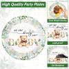 Naozinebi 200PCS Sage Green Bear Baby Shower Decoration Teddy Plates Napkins We Can Bearly Wait Paper Plates Greenery Bear Party Tableware Set for Gender Reveal Neutral Party Decor Supplies Serves 50 view 3