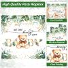 Naozinebi 200PCS Sage Green Bear Baby Shower Decoration Teddy Plates Napkins We Can Bearly Wait Paper Plates Greenery Bear Party Tableware Set for Gender Reveal Neutral Party Decor Supplies Serves 50 view 4