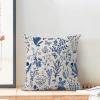 AEIOAE Summer Pillow Covers 20x20 Inch Set of 2,Navy Blue Wild Flower Plant Throw Pillows Case,Seasonal Floral Outdoor Decorative Square Linen Farmhouse Decor Cushion Covers for Home Couch Sofa Bed view 3