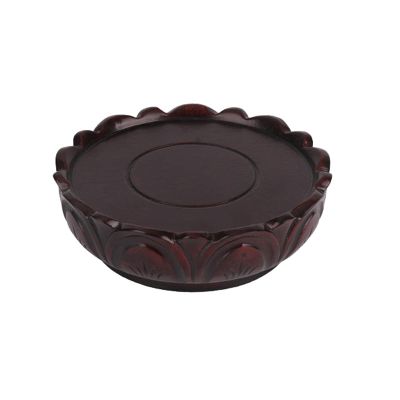 AIDNZYGDH Wooden Vase Base Wooden Base Pedestal for Vases Single-Sided Lotus Shape Display Stand for Home Office Decoration (2.3 Inches High) Wooden Vase Stand (Size : X-Small)