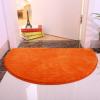 Reyox Plush Half Circle Area Rugs, Soft Fluffy Carpet, Non Slip Runner Rug for Entryway Living Room Bedroom Kitchen Bathroom Orange 2.0 x 3.0 Feet view 1