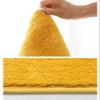 Reyox Plush Half Circle Area Rugs, Soft Fluffy Carpet, Non Slip Runner Rug for Entryway Living Room Bedroom Kitchen Bathroom Orange 2.0 x 3.0 Feet view 3